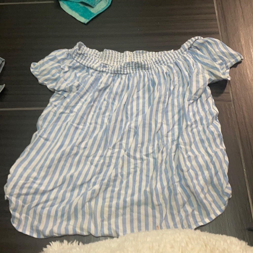 Blue and white shirt